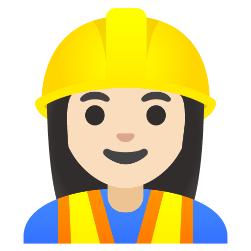 Woman Construction Worker: Light Skin Tone