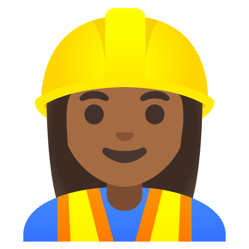 Woman Construction Worker: Medium-Dark Skin Tone