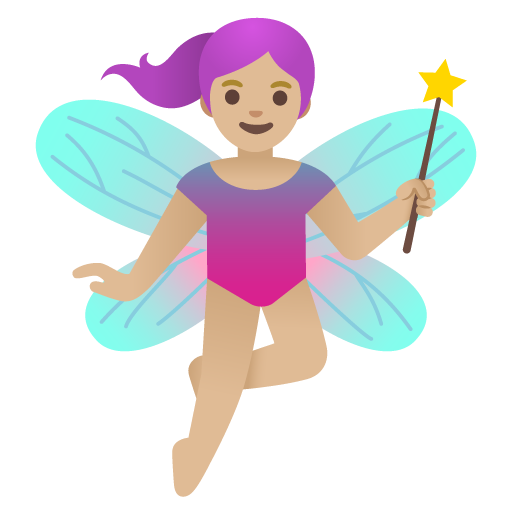 Woman Fairy: Medium-Light Skin Tone