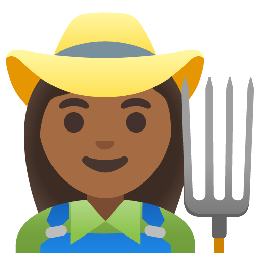 Woman Farmer: Medium-Dark Skin Tone