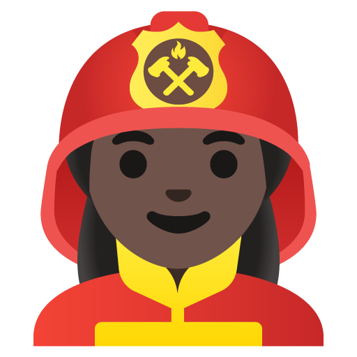 Woman Firefighter: Dark Skin Tone