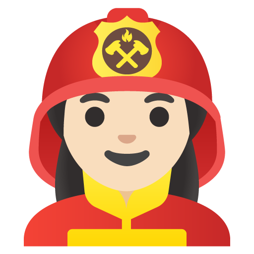 Woman Firefighter: Light Skin Tone