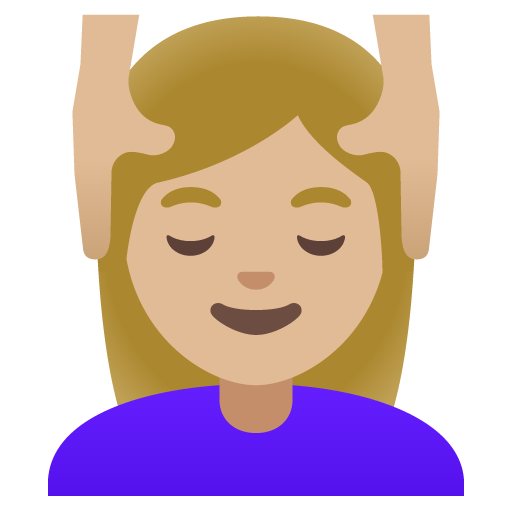 Woman Getting Massage: Medium-Light Skin Tone