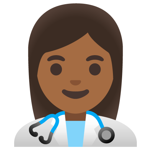 Woman Health Worker: Medium-Dark Skin Tone