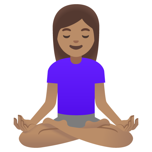Woman in Lotus Position: Medium Skin Tone