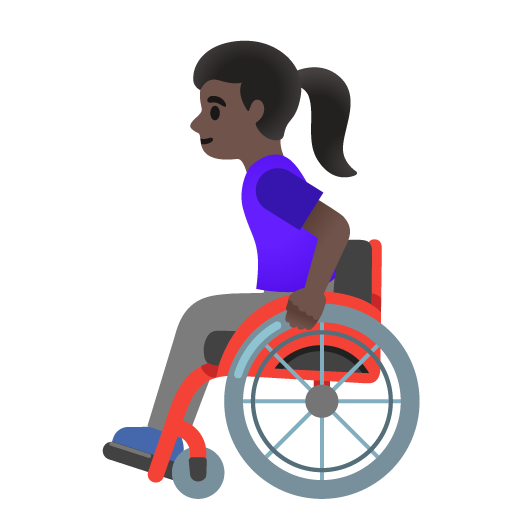 Woman in Manual Wheelchair: Dark Skin Tone
