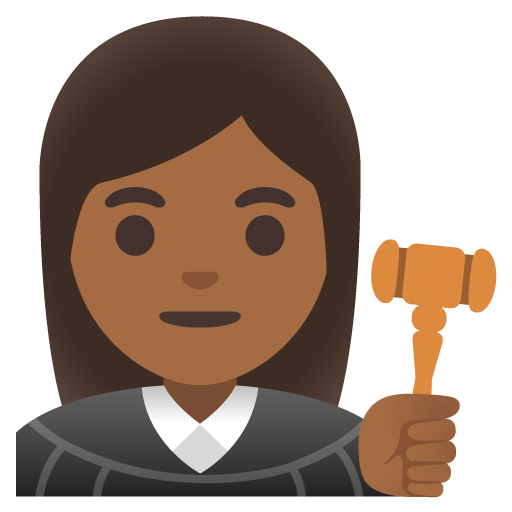 Woman Judge: Medium-Dark Skin Tone