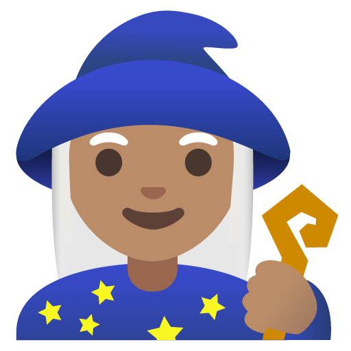 Woman Mage: Medium Skin Tone