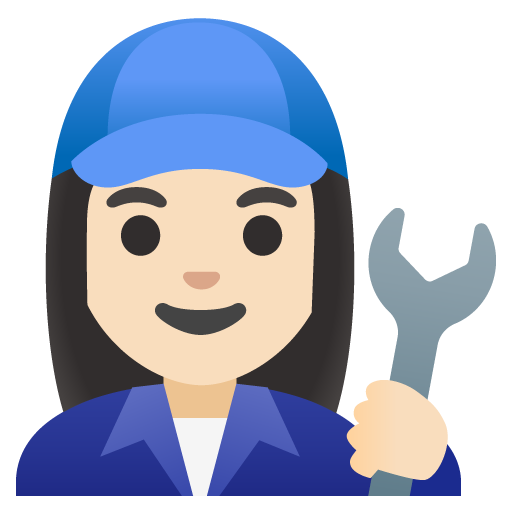 Woman Mechanic: Light Skin Tone