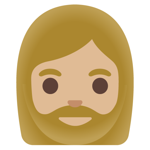 Woman: Medium-Light Skin Tone, Beard