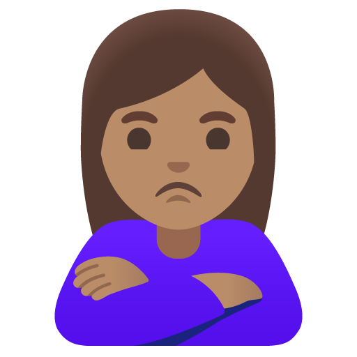 Woman Pouting: Medium Skin Tone