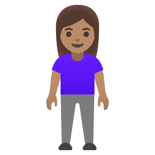 Woman Standing: Medium Skin Tone