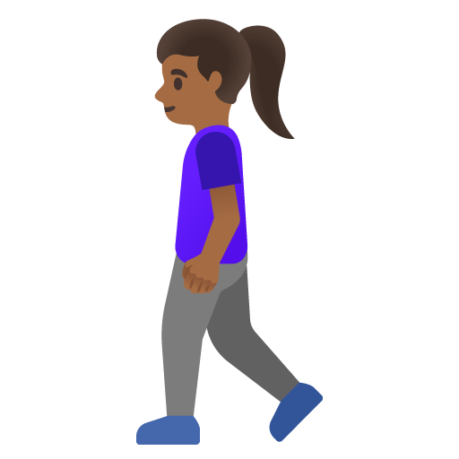 Woman Walking: Medium-Dark Skin Tone