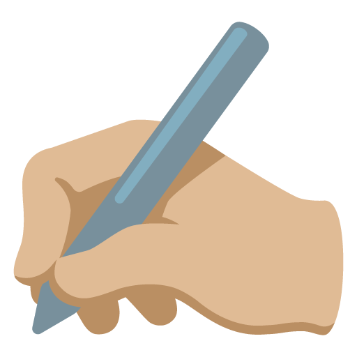 Writing Hand: Medium-Light Skin Tone