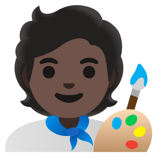 Художник: дуже темний тон шкіри для Google 16.0