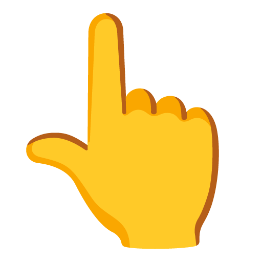 Указывающий вверх палец для Google 16.0