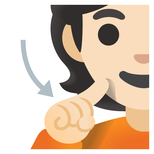 Глухой человек: очень светлый тон кожи для Google 16.0