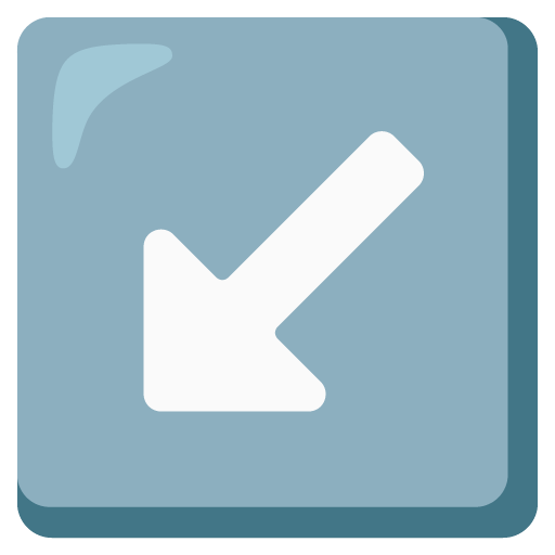 Стрелка влево-вниз для Google 16.0