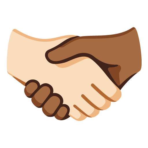 Рукопожатие: очень светлый тон кожи темный тон кожи для Google 16.0