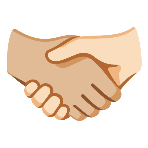 Рукостискання: світлий тон шкіри дуже світлий тон шкіри для Google 16.0