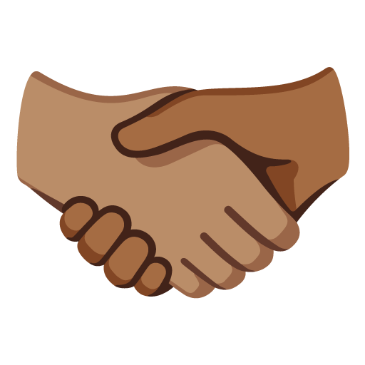 Рукостискання: середній тон шкіри темний тон шкіри для Google 16.0