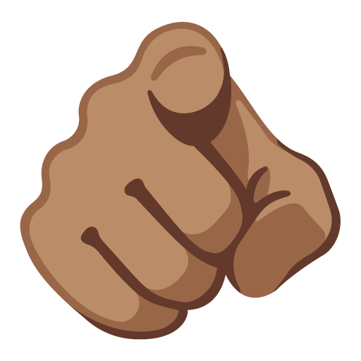 Указательный палец на себя: средний тон кожи для Google 16.0