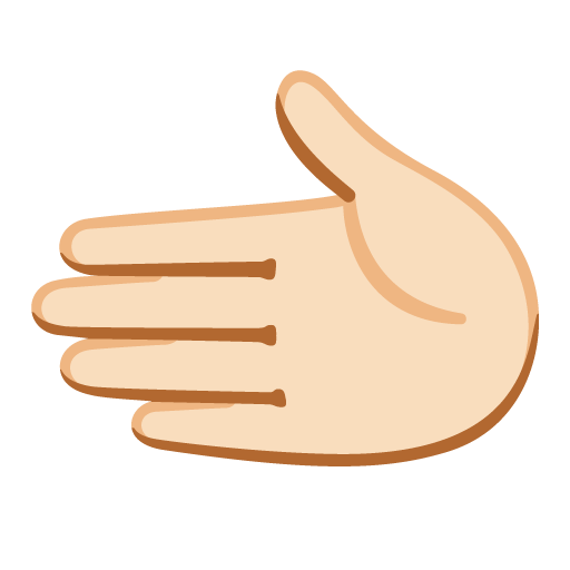 Рука вліво: дуже світлий тон шкіри для Google 16.0