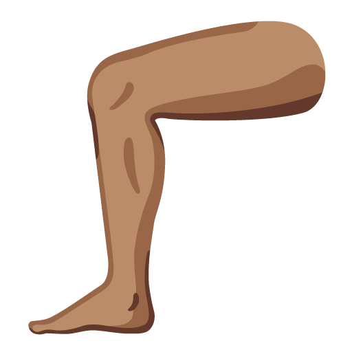 Нога: средний тон кожи для Google 16.0