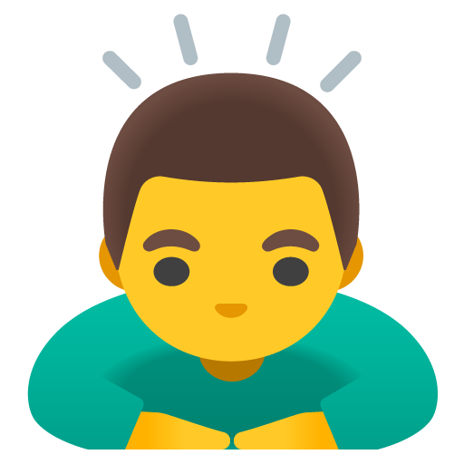 Мужчина кланяется для Google 16.0