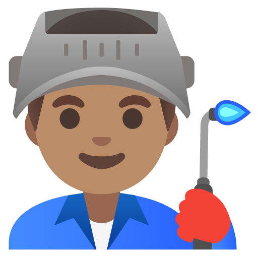 Чоловік-робітник: середній тон шкіри для Google 16.0