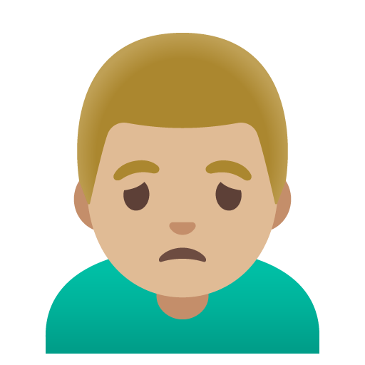 Нахмурився чоловік: світлий тон шкіри для Google 16.0