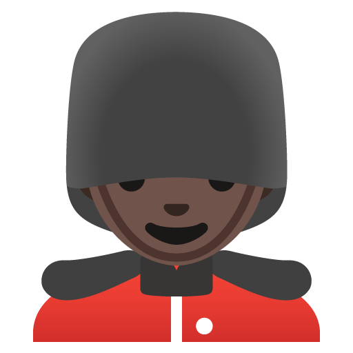 Чоловік-гвардієць: дуже темний тон шкіри для Google 16.0