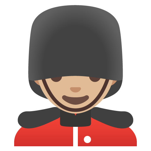 Чоловік-гвардієць: світлий тон шкіри для Google 16.0