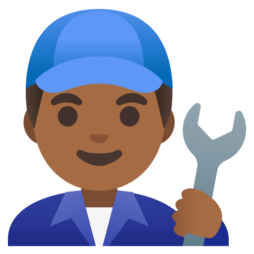 Чоловік-механік: темний тон шкіри для Google 16.0