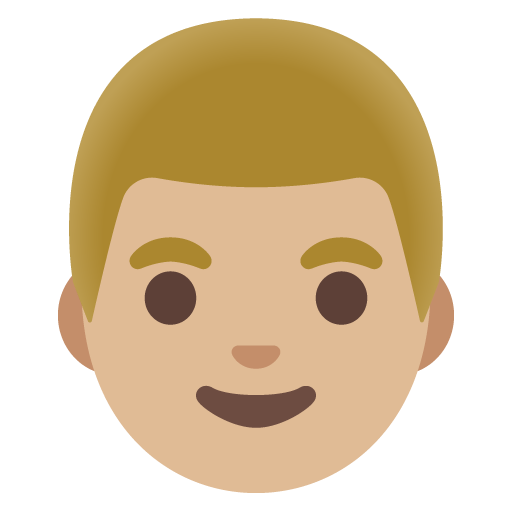 Чоловік: світлий тон шкіри для Google 16.0