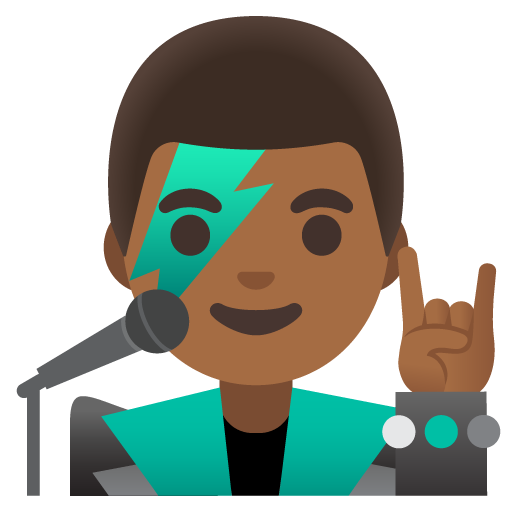 Чоловік-співак: темний тон шкіри для Google 16.0