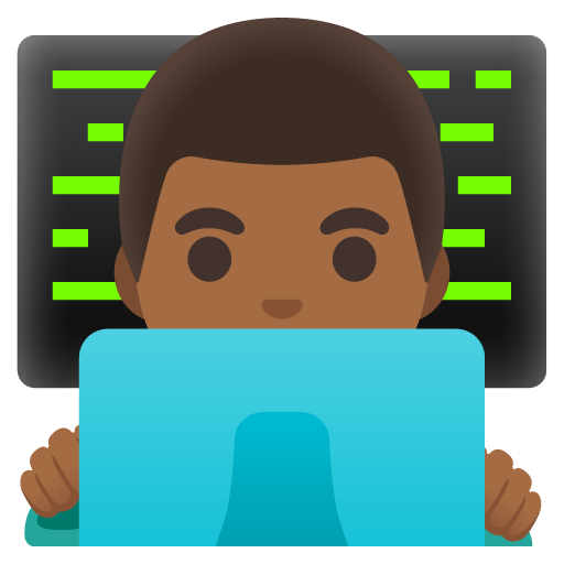 Мужчина-инженер: темный тон кожи для Google 16.0