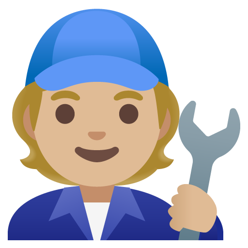 Механік: світлий тон шкіри для Google 16.0