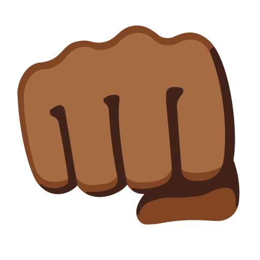 Кулак: темный тон кожи для Google 16.0