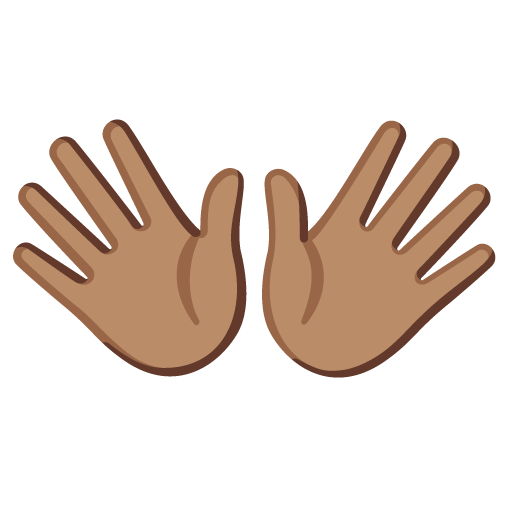 Долоні в сторони: середній тон шкіри для Google 16.0