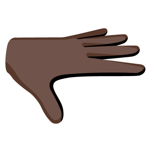 Рука долонею вниз: дуже темний тон шкіри для Google 16.0