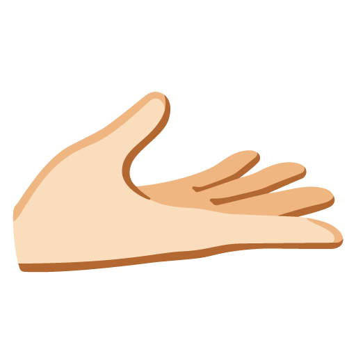 Рука долонею вгору: дуже світлий тон шкіри для Google 16.0
