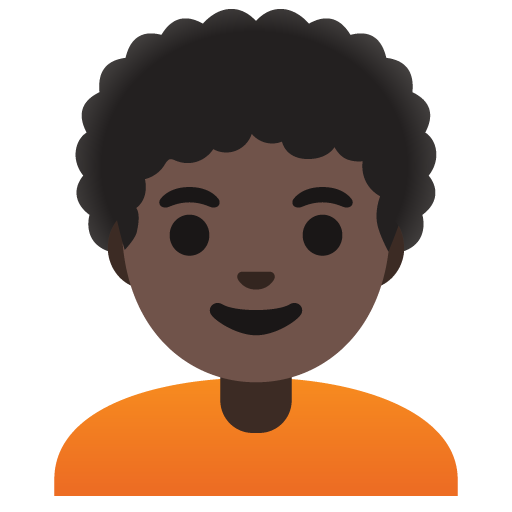 Взрослый: очень темный тон кожи кудрявые волосы для Google 16.0