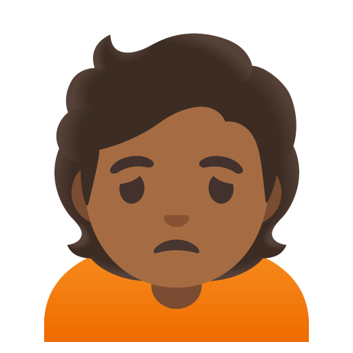 Нахмурившись людина: темний тон шкіри для Google 16.0