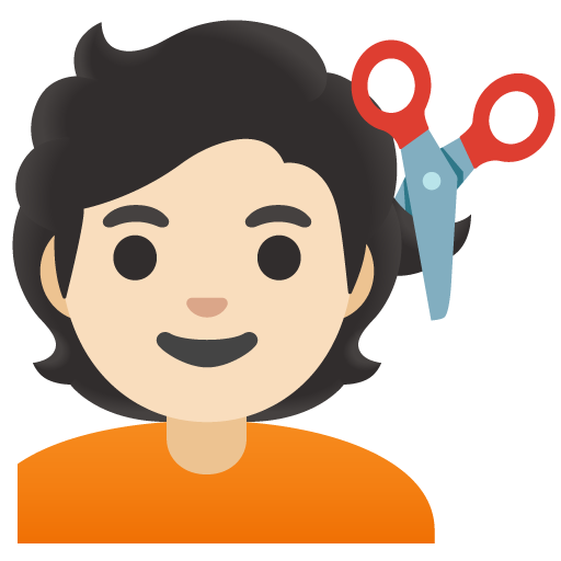 Людина у перукаря: дуже світлий тон шкіри для Google 16.0