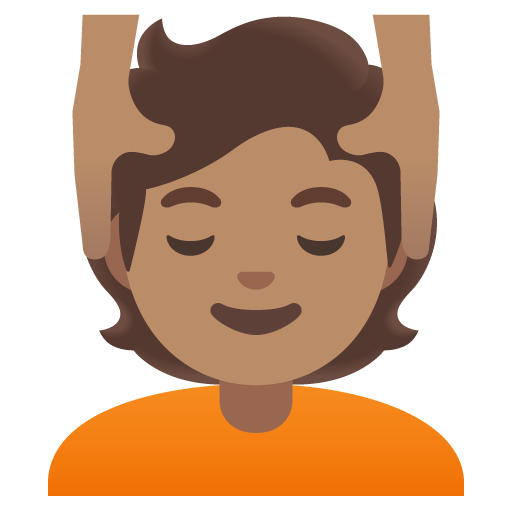 Людині масажують обличчя: середній тон шкіри для Google 16.0