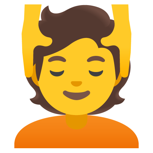 Людині масажують обличчя для Google 16.0