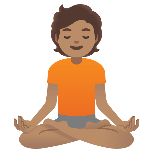 Человек в позе лотоса: средний тон кожи для Google 16.0