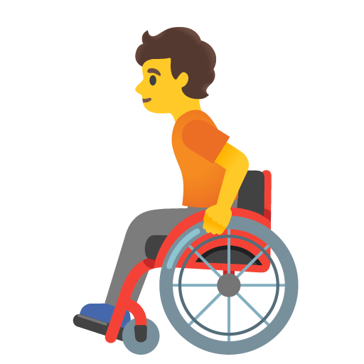 Человек в кресле-коляске с ручным приводом для Google 16.0