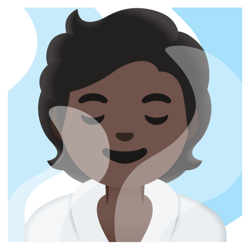 Человек в бане: очень темный тон кожи для Google 16.0